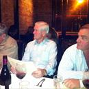 Russell Collins (L) and David Healey (R) enjoying the company of Sir Patrick Hogan Russell Collins (L) and David Healey (R) enjoying the company of Sir Patrick Hogan